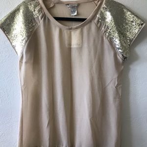 Gold Sequin Dressy Top